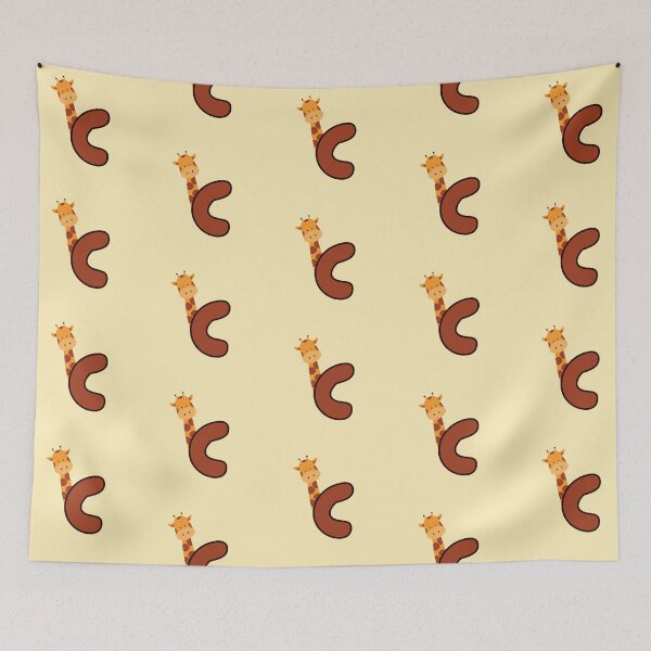 Item preview, Giraffe Monogram Letter C designed and sold by Lyssarien.