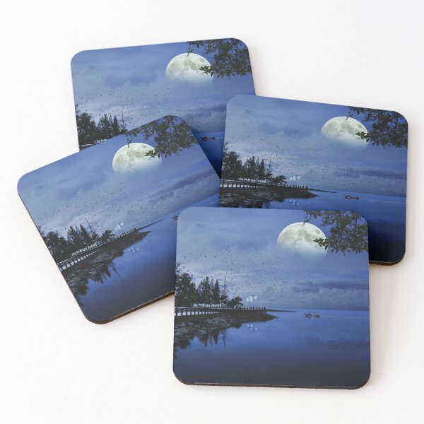 Item preview, Moon, Birds, Blue Ocean, Home Decor designed and sold by Ivan333Croatia.