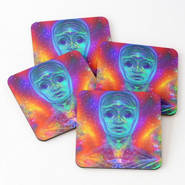 Item preview, Sincronicidad musical No.1 - Ilustración de IA cósmica astral - Rostro humanoide designed and sold by Recall-Design.