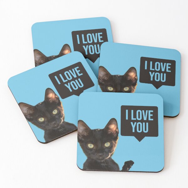 Item preview, Black Cat I Love You designed and sold by AH Fotography.