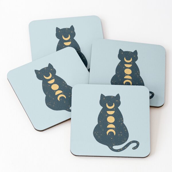 Item preview, Moonphase Cat Stars Moon Starry Night Sky designed and sold by whimsymilieu.