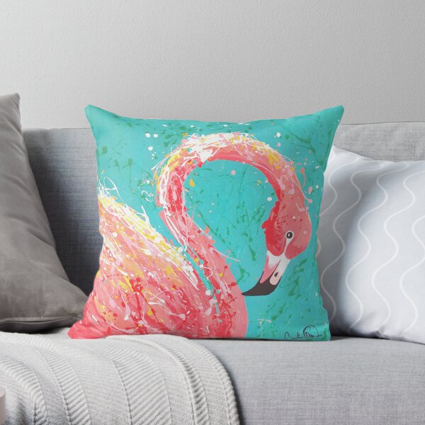 Flaunting Flamingo Throw Pillow