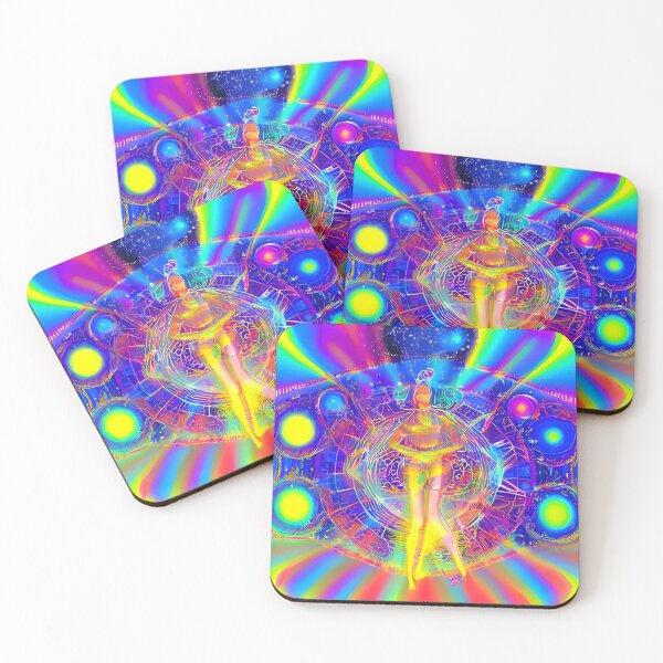Item preview, Musical Synchronicity No.3 - Astral Cosmic AI Illustration - Colourful Female Image designed and sold by Recall-Design.