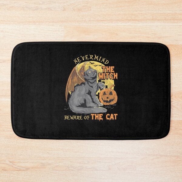 Item preview, Nevermind The Witch Beware Of The Cat Halloween designed and sold by kibbeegaddisi.