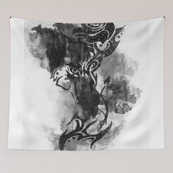 Item preview, Wolf Tattoo Monochrome  designed and sold by Nora Gad.