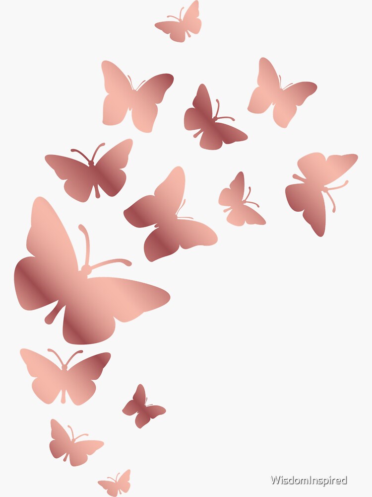 Sticker for Sale mit Schmetterlingszug - Fliegende Schmetterlinge