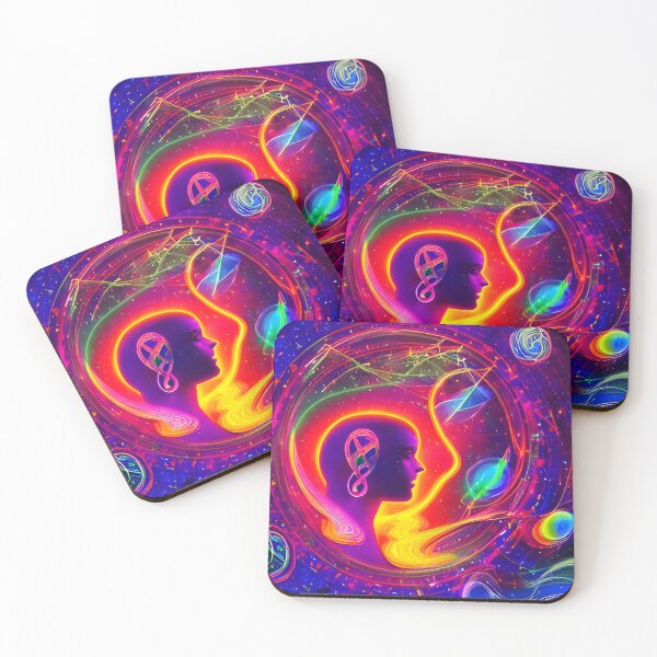 Item preview, Musical Synchronicity No.5 - Astral Cosmic AI Illustration - Face in Space designed and sold by Recall-Design.