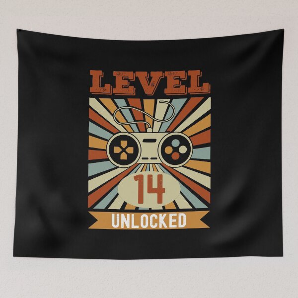 Item preview, Level 14 Unlocked Funny 14th Birthday designed and sold by Karry-Pat.
