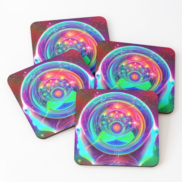 Item preview, Musical Synchronicity No.6 - Astral Cosmic AI Illustration - Split open Face designed and sold by Recall-Design.