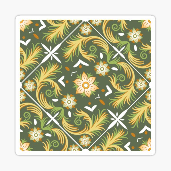 Sicilian tiling Green Sticker