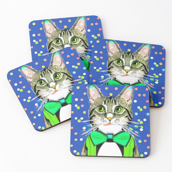 Item preview, another cat wearing green bowtie again designed and sold by art-sapambudi.