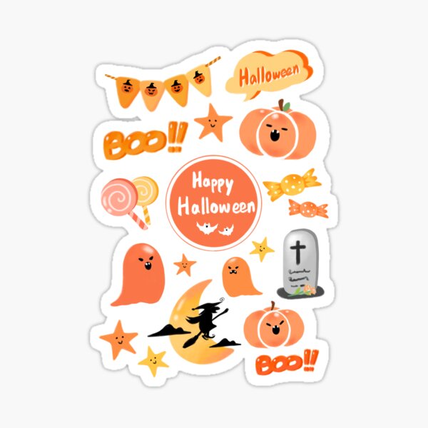Item preview, Halloween cute stickers designed and sold by oliviacanvas.