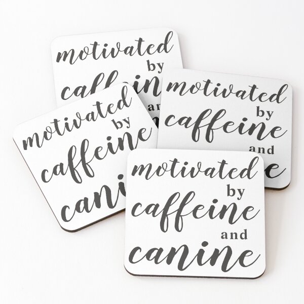 Item preview, motivated by caffeine and canine designed and sold by qofebean.