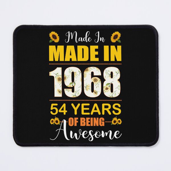 Item preview, Made In 1968 With 54 Years Of Being Awesome Flower designed and sold by leshiarivers.
