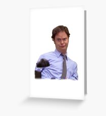 Dwight Impersonating Jim from The Office Greeting Card