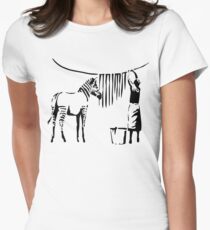 Banksy Zebra Women's Fitted T-Shirt