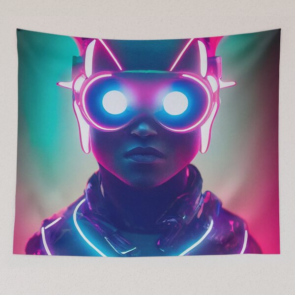 Item preview, Young Neonpunk Hero designed and sold by Astray-Dreams.