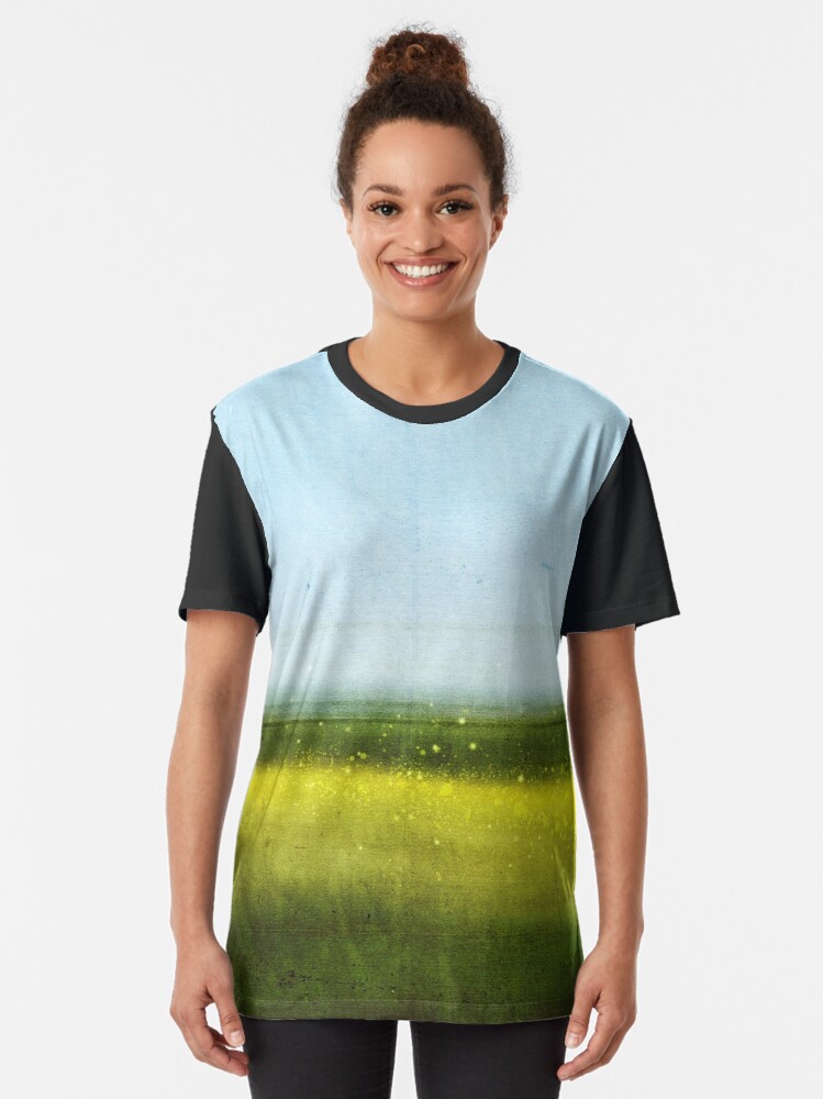 Alternate view of Abstract Landscape No 1: Rapeseed field Graphic T-Shirt