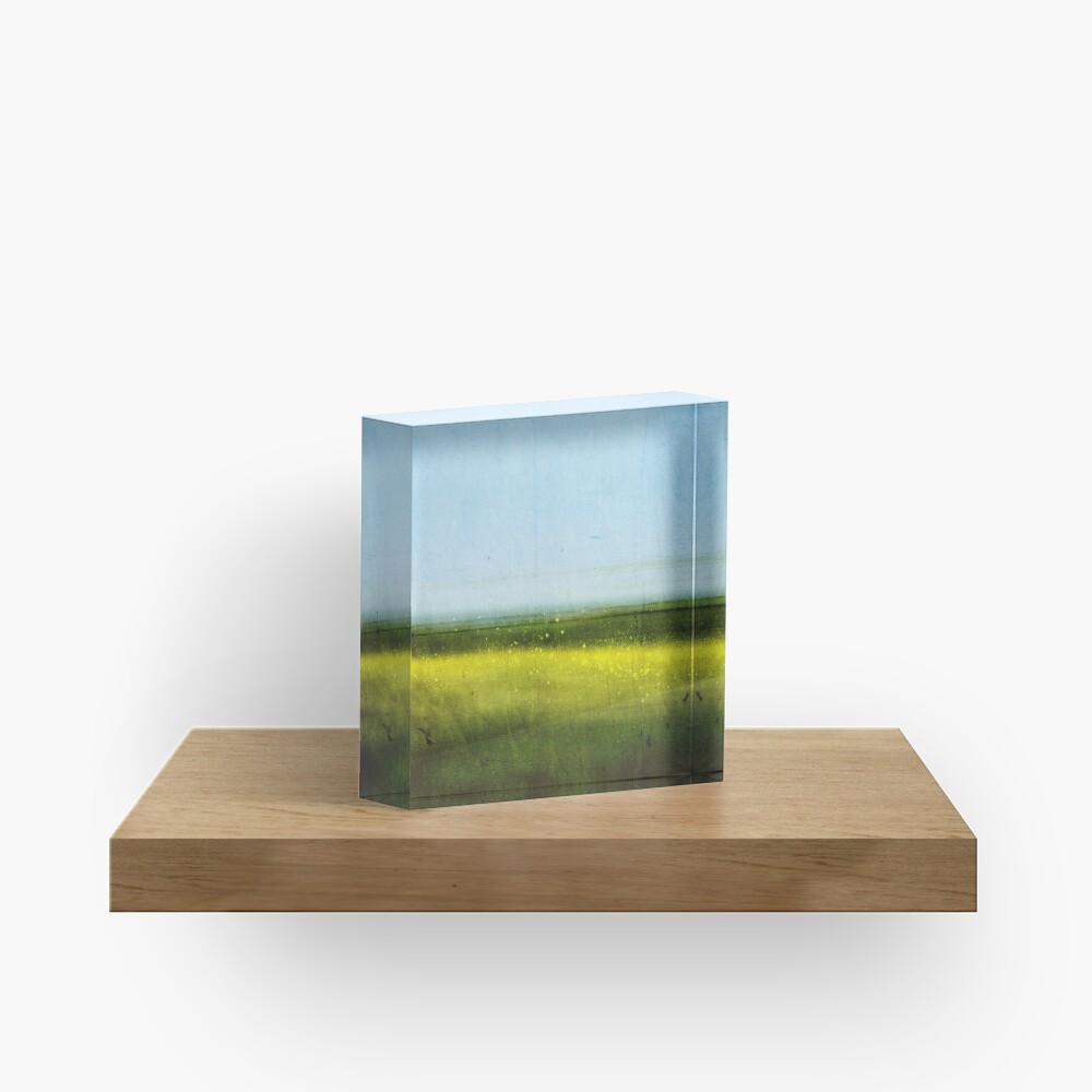 Abstract Landscape No 1: Rapeseed field Acrylic Block