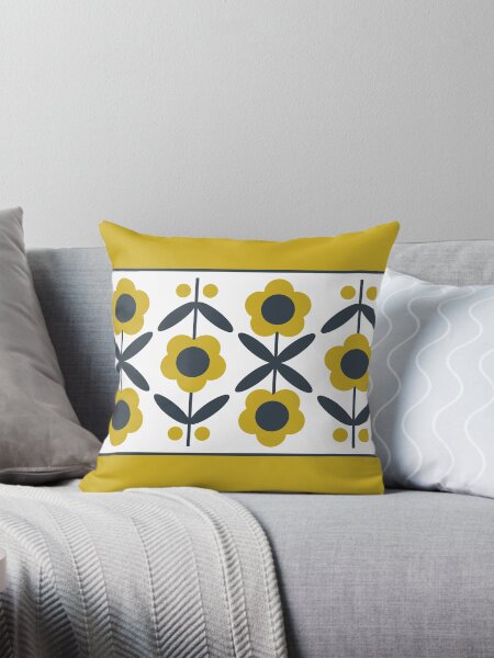 Item preview, Retro Flower (Mustard) designed and sold by RoxburghDesign.