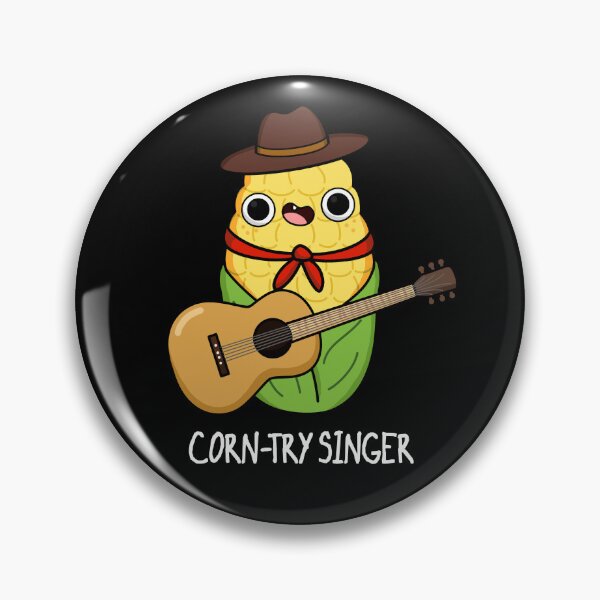Item preview, Corn-try Singer Funny Corn Puns (Dark BG) designed and sold by punnybone.