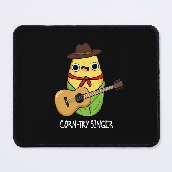 Item preview, Corn-try Singer Funny Corn Puns (Dark BG) designed and sold by punnybone.
