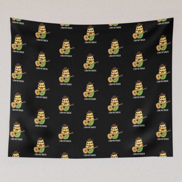 Item preview, Corn-try Singer Funny Corn Puns (Dark BG) designed and sold by punnybone.