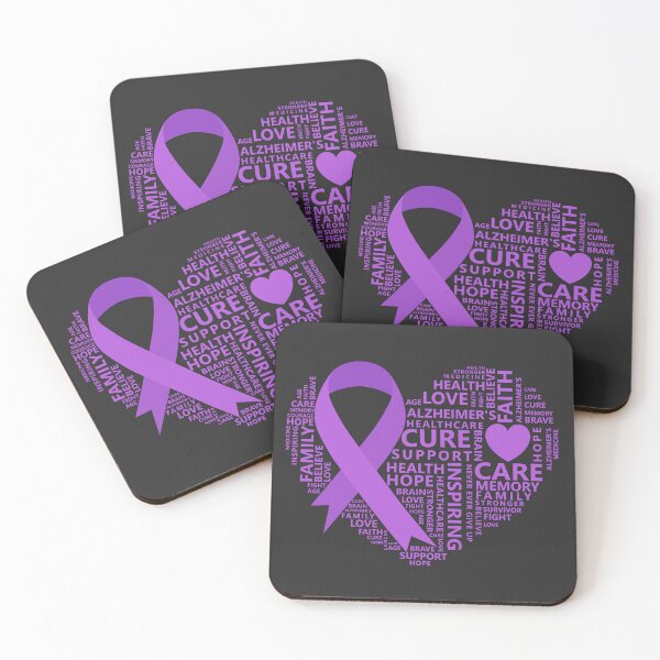 Item preview, Alzheimer Awareness Heart Purple Ribbon designed and sold by Colorful Designs.