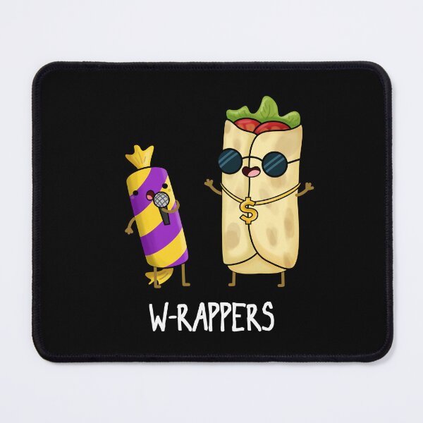 Item preview, W-rappers Funny Food Puns (Dark BG) designed and sold by punnybone.