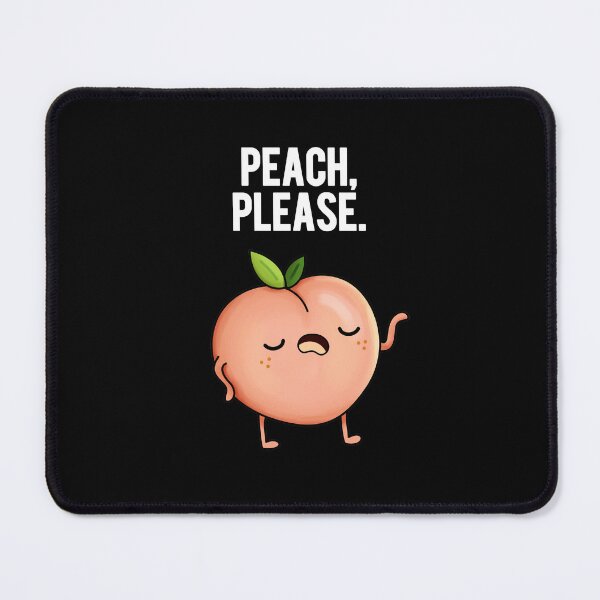 Item preview, Peach Please Funny Fruit Puns (Dark BG) designed and sold by punnybone.