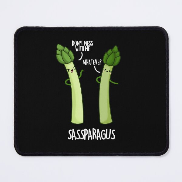 Item preview, Sassparagus Funny Asparagus Vegetable Puns (Dark BG) designed and sold by punnybone.