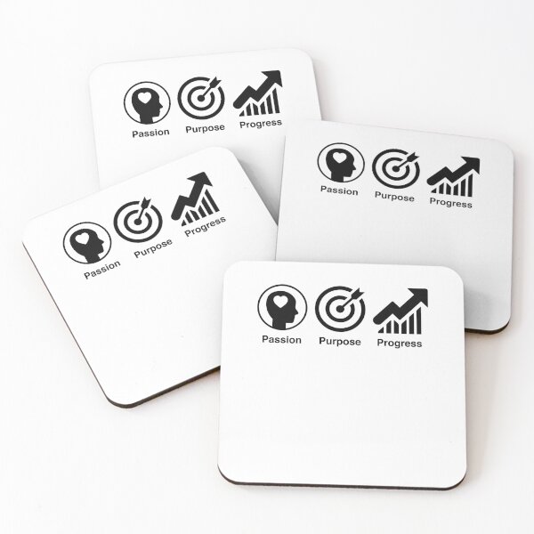 Item preview, Passion purpose progress motivational and inspirational quote design designed and sold by Creation Lab.