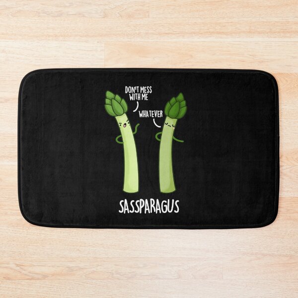 Item preview, Sassparagus Funny Asparagus Vegetable Puns (Dark BG) designed and sold by punnybone.
