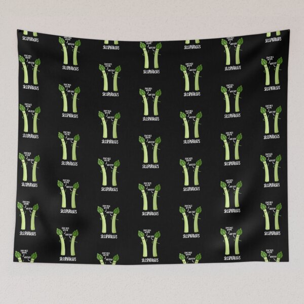 Item preview, Sassparagus Funny Asparagus Vegetable Puns (Dark BG) designed and sold by punnybone.