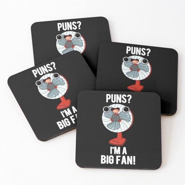 Item preview, Puns I'm A Big Fan Funny Electric Fan Puns (Dark BG) designed and sold by punnybone.