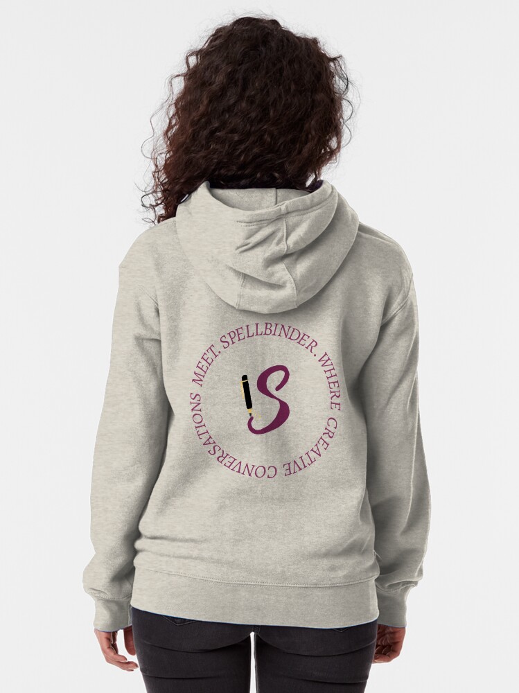 Thumbnail 2 of 5, Zipped Hoodie, Spellbinder Slogan Circle Design designed and sold by spellbindermag.