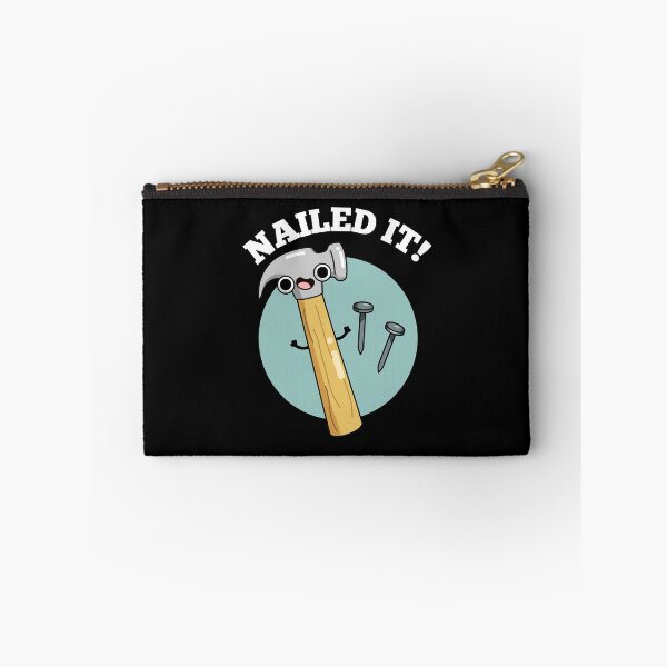 Item preview, Nailed It Funny Hammer Nail Puns (Dark BG) designed and sold by punnybone.