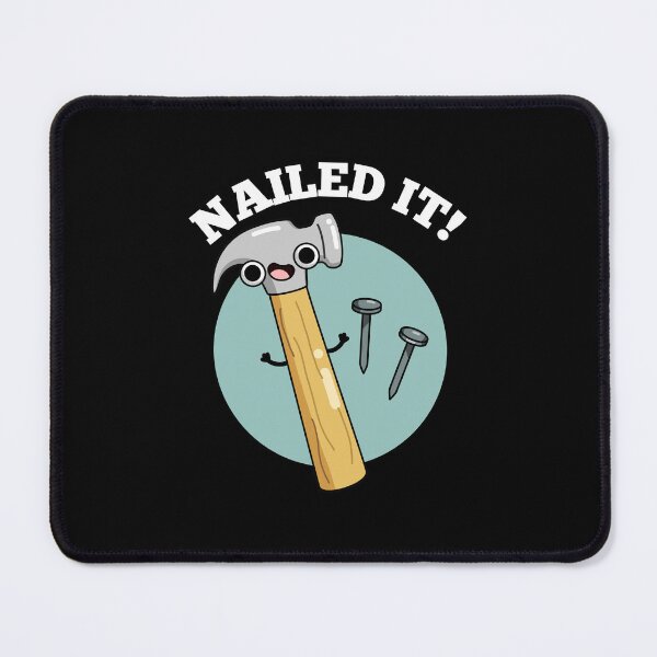 Item preview, Nailed It Funny Hammer Nail Puns (Dark BG) designed and sold by punnybone.