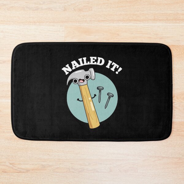 Item preview, Nailed It Funny Hammer Nail Puns (Dark BG) designed and sold by punnybone.