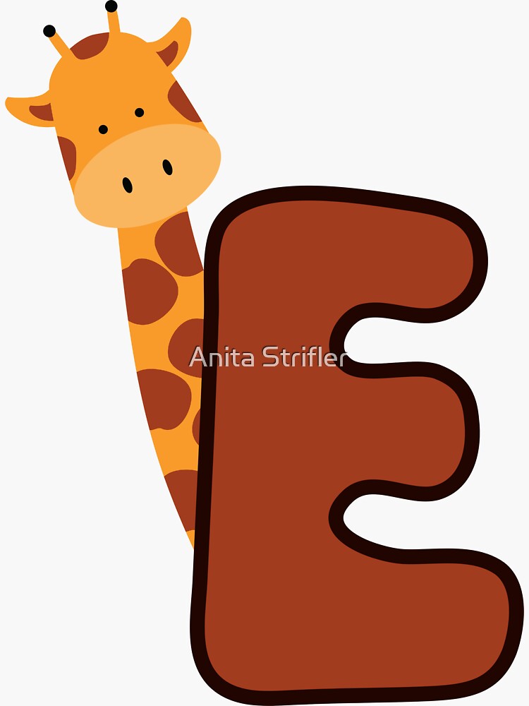 Giraffe Monogram Letter H Sticker for Sale by Anita Strifler