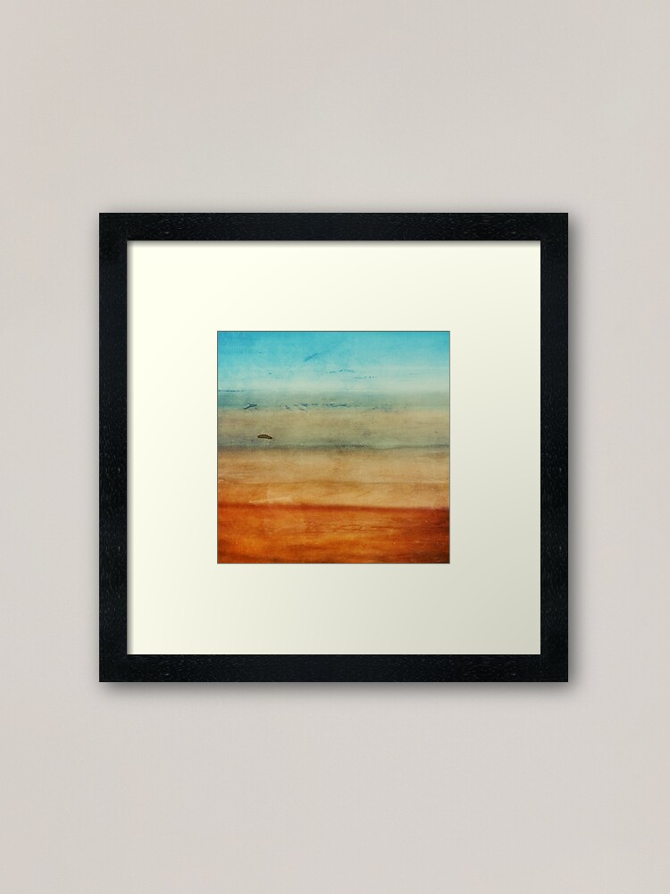Alternate view of Abstract Seascape No 4: sandy beach Framed Art Print