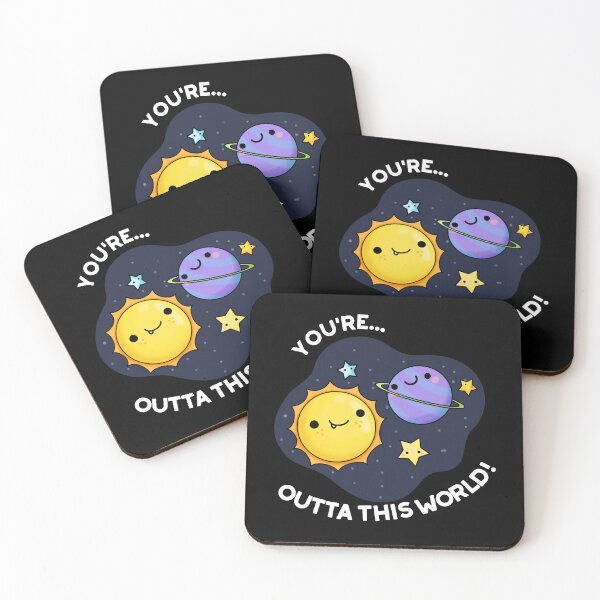 Item preview, You're Outta This World Funny Astronomy Puns (Dark BG) designed and sold by punnybone.