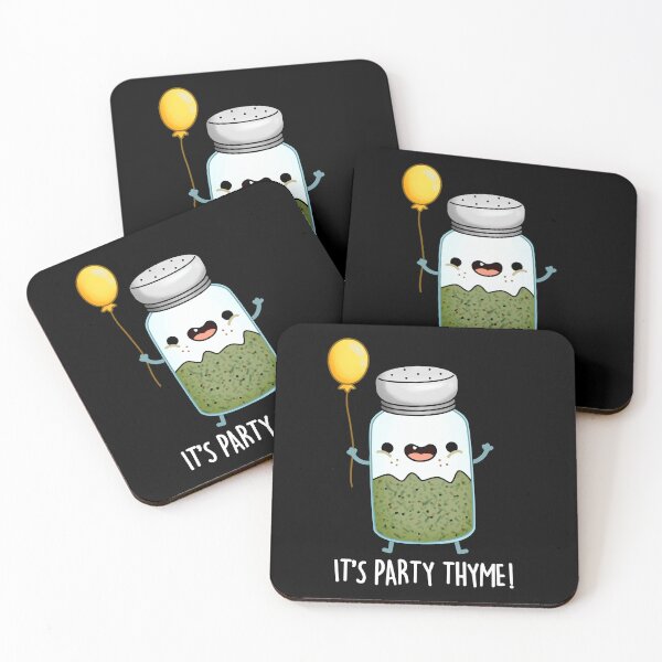 Item preview, It's Party Thyme Funny Herb Puns (Dark BG) designed and sold by punnybone.