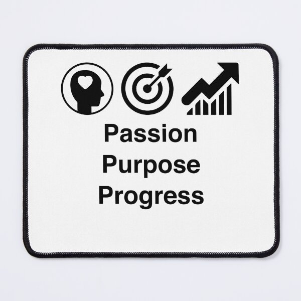 Item preview, Passion purpose progress motivational and inspirational quote design designed and sold by Creation Lab.