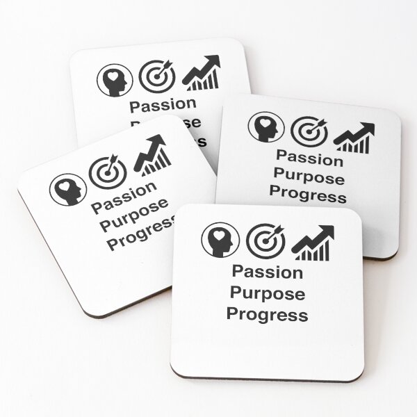 Item preview, Passion purpose progress motivational and inspirational quote design designed and sold by Creation Lab.