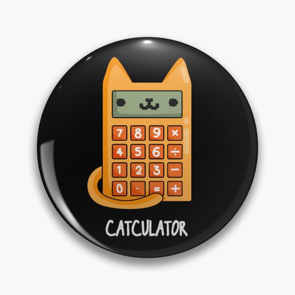 Item preview, Cat-culator Funny Calculator Puns (Dark BG) designed and sold by punnybone.