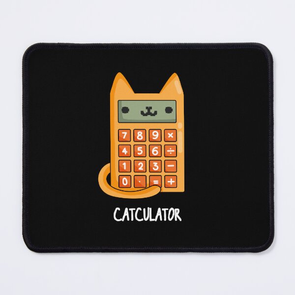 Item preview, Cat-culator Funny Calculator Puns (Dark BG) designed and sold by punnybone.