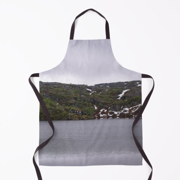 Item preview, Wonderful landscapes in Norway. Vestland. Beautiful scenery of houses with grass roof. Norwegian traditional architecture Mountains, trees and snow in background. Cloudy day designed and sold by Maurizio Fabbroni.