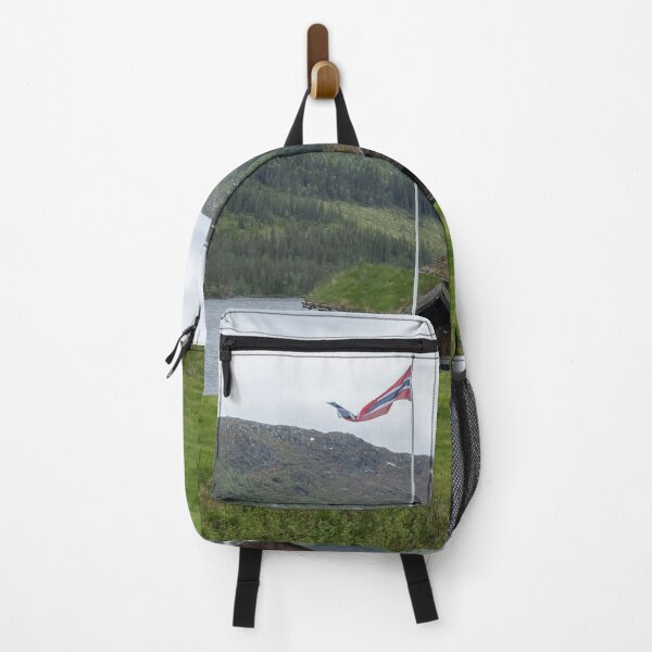 Item preview, Wonderful landscapes in Norway. Vestland. Beautiful scenery of houses with grass roof. Norwegian traditional architecture Mountains, trees and snow in background. Cloudy day designed and sold by Maurizio Fabbroni.