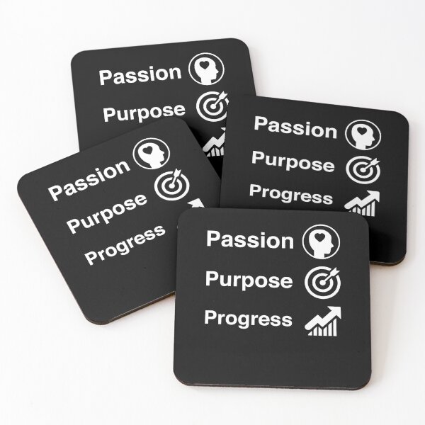 Item preview, Passion purpose progress motivational and inspirational quote design designed and sold by Creation Lab.